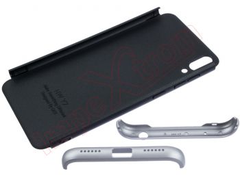 Silver/Black GKK 360 case for Huawei Y7 Pro (2019)